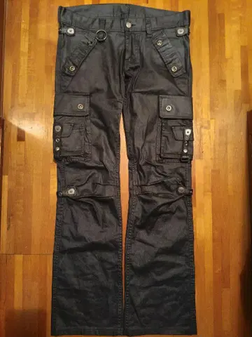 tornado mart coated flare cargo pants