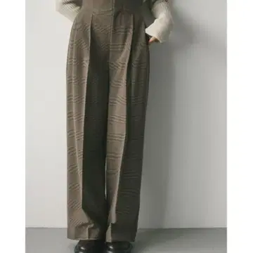 stylemixer 글렌체크 와이드 팬츠