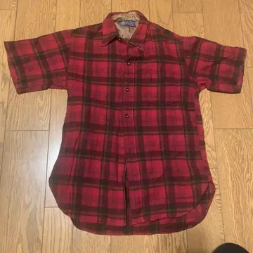 Pendleton 버진 울 체크 플란넬 셔츠 L 50s