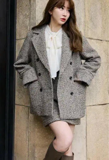 herlipto Hemingway Check Tweed Jacket