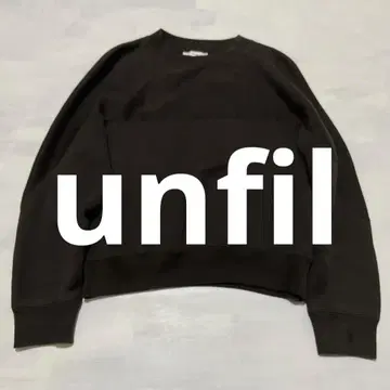 unfil 언필 속기모 맨투맨 다크 브라운 절개 디자인