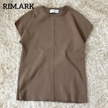 림아크 센터 심 반팔 니트 브라운