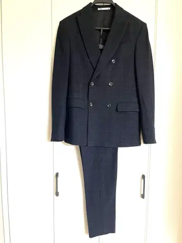 ZARA 다크 네이비 더블 브레스트 수트