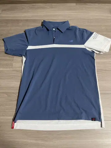New Balance 골프 셔츠 S 파랑/화이트