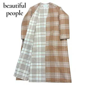 beautifulpeople 담요 리버 라이너 코트 체크 무늬