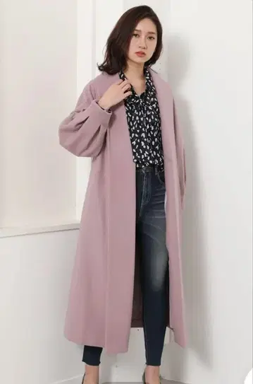 rienda 라벤더 롱 코트 벨트 포함 새상품급