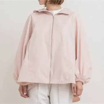 요리 백 개더 발수 후드티 핑크