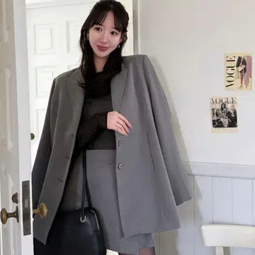 Royal Party BOXY2way 자켓 그레이
