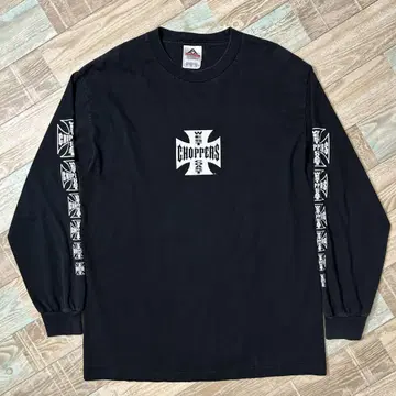 WEST COAST CHOPPERS 롱 T 아이언 크로스 블랙 L