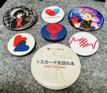 오사카 간사이 엑스포 파빌리온 캔뱃지 (아톰 프랑스 룩셈부르크 이탈리아)