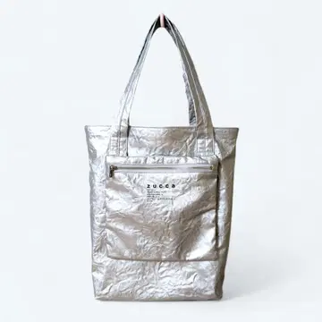 새상품급 zucca 주카 EMBOSS 엠보싱 토트백 실버 대용량