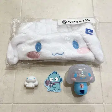 미사용 시나모롤 헤어밴드 터번 가챠 마스코트 한교동