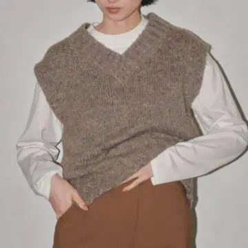 todayful Mottle Yarn Knit Vest