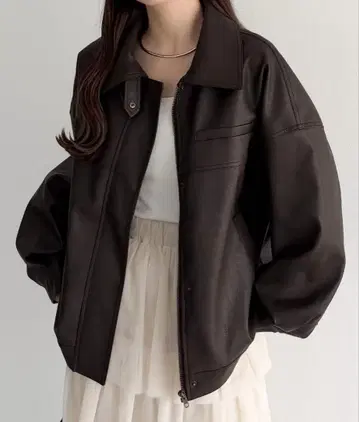 callautia 2way 컬러 PU 가죽 자켓