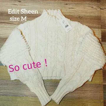 Edit Sheen 암 디자인 크롭 니트 size M 미사용