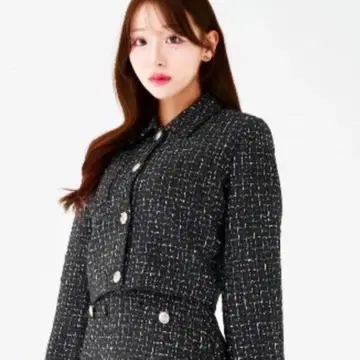 미개봉 새상품 다리치 darich 트위드 체크 숏 자켓 FREE
