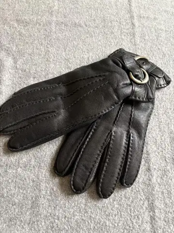 새상품급 Sermoneta gloves 안감 캐시미어 가죽 그로브 블랙