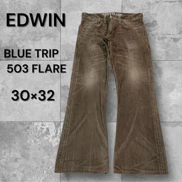 EDWIN 에드윈 BLUE TRIP 503 FLARE 다크 브라운 브라운
