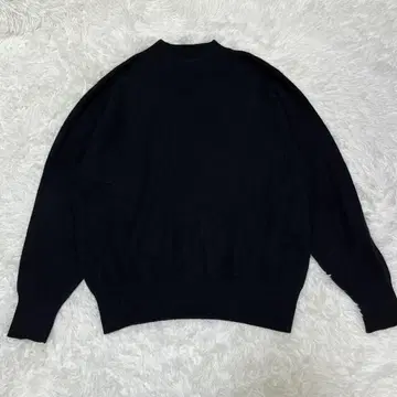 여성용 니트 블랙 루즈핏 캐시미어 100% F