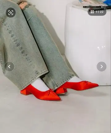 FREAK'S STORE 리본 스틸레토 힐 신발 레드