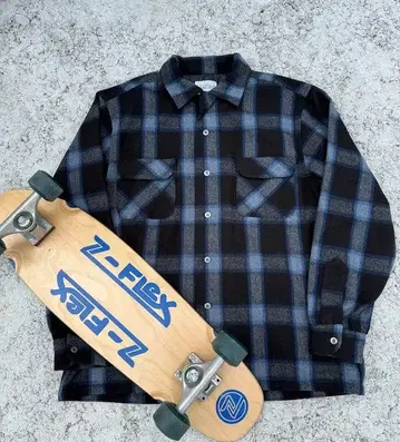 fj 오리지널 보드 셔츠 블랙 x 블루 체크 M 펜들턴