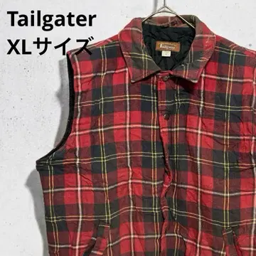 Tailgater 체크 다운 베스트 아메카지 구제 의류 XL 사이즈