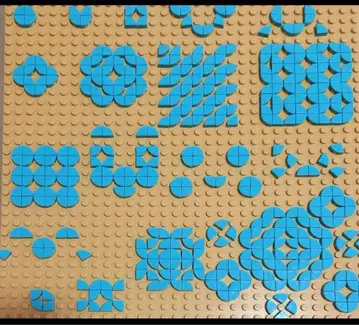 정품 2000개 레고 부품 라운드 타일 1/4 도트 g