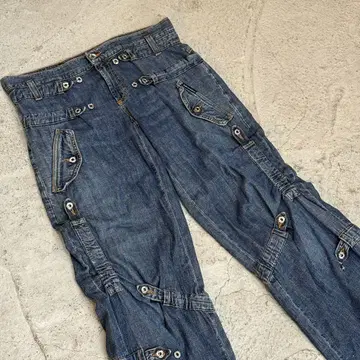 00s D&G gimmick flare denim pants