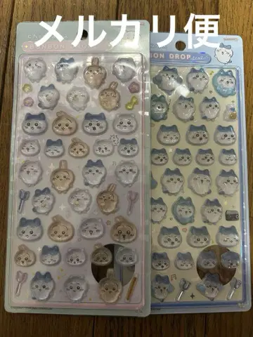 치이카와 (먼작귀) 하치와레 토끼 모자 꽁지 드롭 씰 2종 세트