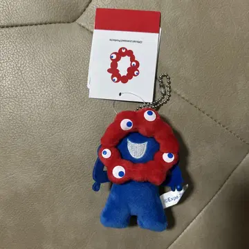 파란색 캐릭터 봉제 인형 키링