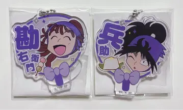 닌타마 란타로 쿠쿠치  오하마 칸에몬 데코 부채 키체인