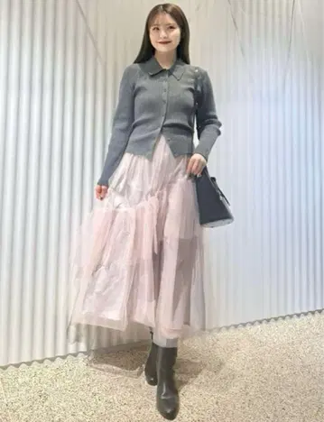 [ 새상품급 ] 폴로 니트 세트 샤샤 스커트 snidel 스나이델 셋업