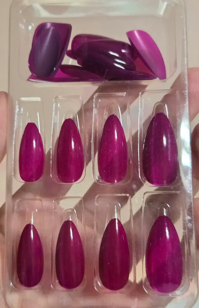 New purple nail tips, 24 pieces, Temu, Taobao, Ali