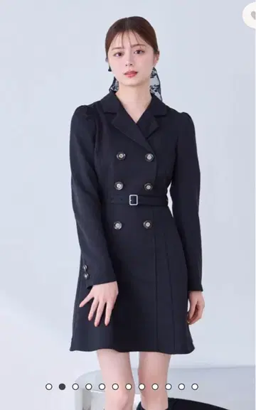 AnMILLE 트렌치풍 하이웨스트 미니 원피스