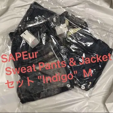 SAPEur 스웨트 팬츠 & 재킷 세트 Indigo