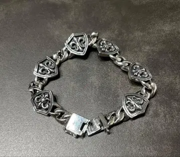 VINTAGE 빈티지 백합 문장 팔찌 s925 쉴드