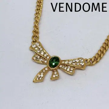 VENDOME 반돔 골드 큐빅 리본 키헤이 목걸이