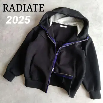 완판 2025 RADIATE 더블 지퍼 본딩 후디 블랙