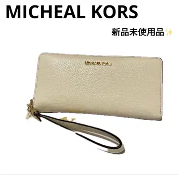 [ 미사용 새상품 ] MICHEAL KORS 장지갑 라이트 크림 택 포함
