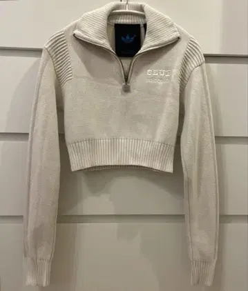 CLUB adidas 크롭 하프 지퍼 맨투맨