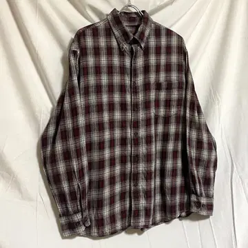 90s 세인트 존스 베이 플란넬 셔츠 옴브레 섀도우 구제 의류 L