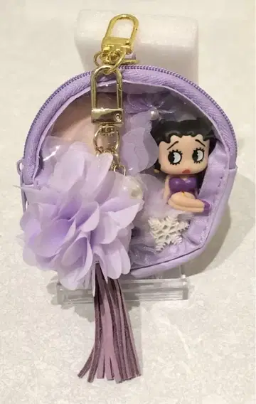 가챠 파우치 BettyBoop 베티 플라워 2way 퍼플 계열 1개