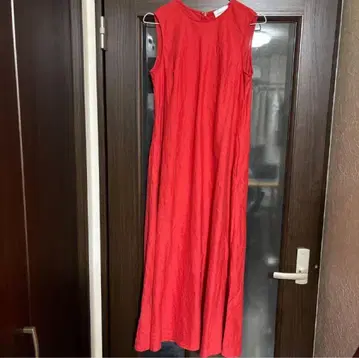 UNITED ARROWS 빨간색 슬리브리스 맥시 롱 원피스