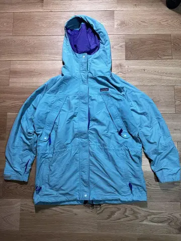 파타고니아 Patagonia 스카이블루 나일론 자켓 후드 부착