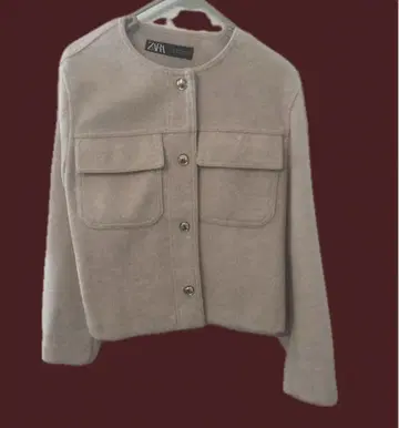 ZARA 노카라 자켓 핑크 L 사이즈
