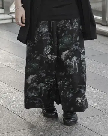 LAD MUSICIAN 패턴 와이드 크롭 팬츠