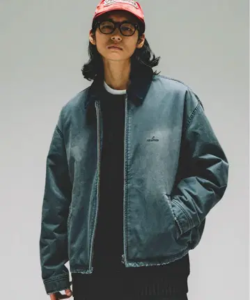 NAUTICA 가먼트 다이드 치노 집 블루종