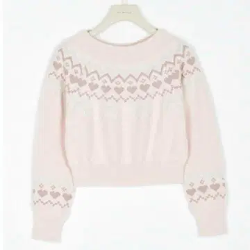 안미르 라메 노르딕 무늬 니트