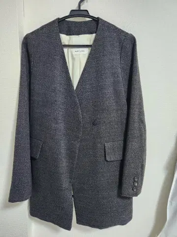 BABYLON 노카라 자켓 코트 다크 그레이