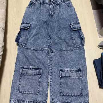 9090 데님 카고 팬츠